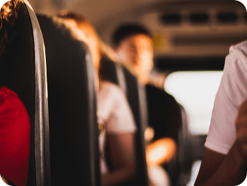 Community members on public transport – monthly awareness campaign