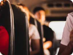 Community members on a train - Photo by Alvin Xue on Pexels